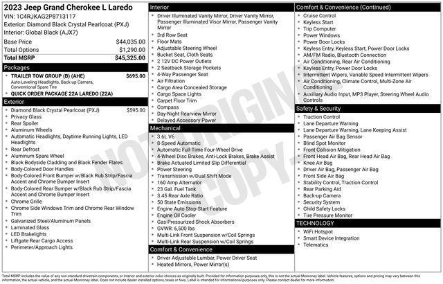 used 2023 Jeep Grand Cherokee L car, priced at $29,563