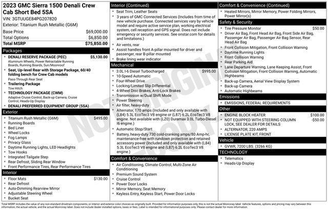 used 2023 GMC Sierra 1500 car, priced at $51,696