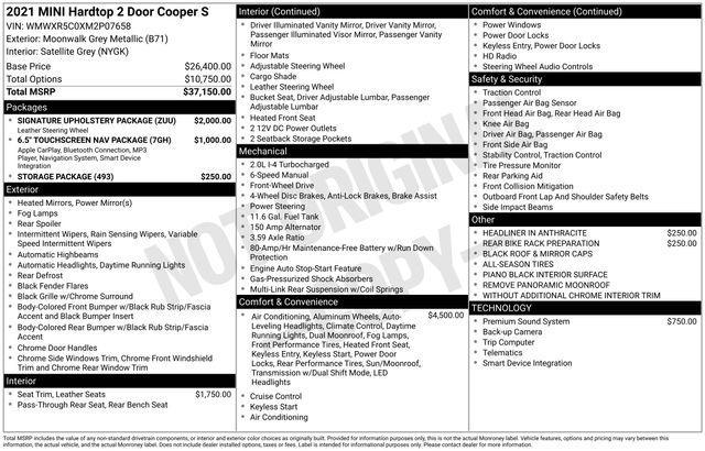 used 2021 MINI Hardtop car, priced at $21,953