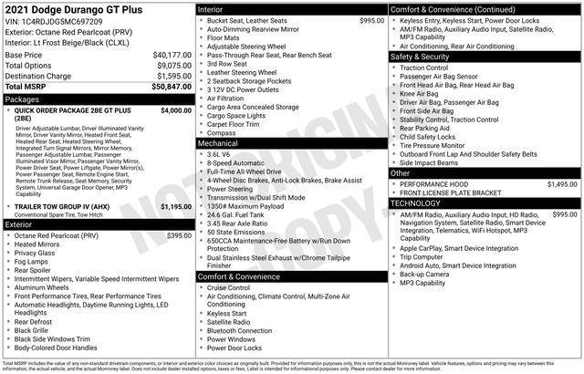 used 2021 Dodge Durango car, priced at $23,960