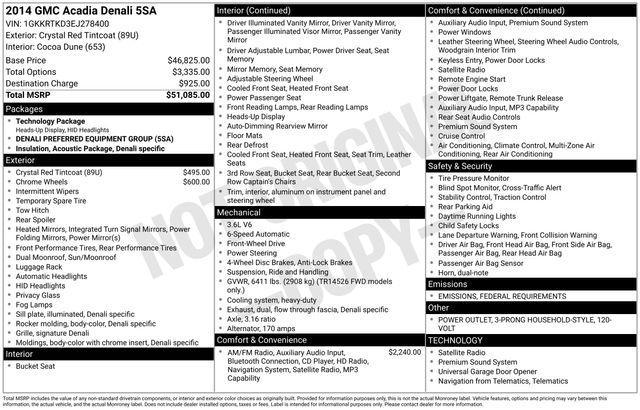 used 2014 GMC Acadia car, priced at $8,899