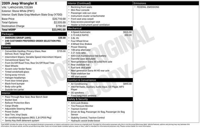 used 2009 Jeep Wrangler car, priced at $10,699