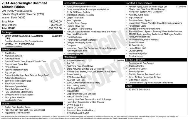 used 2014 Jeep Wrangler Unlimited car, priced at $13,637