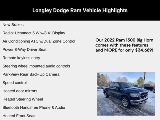 used 2022 Ram 1500 car, priced at $34,689