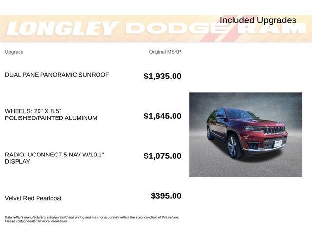 used 2022 Jeep Grand Cherokee L car, priced at $33,994