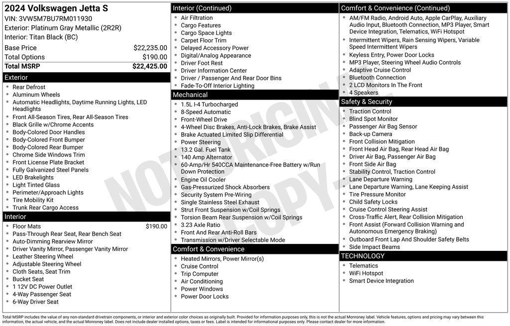 used 2024 Volkswagen Jetta car, priced at $19,205