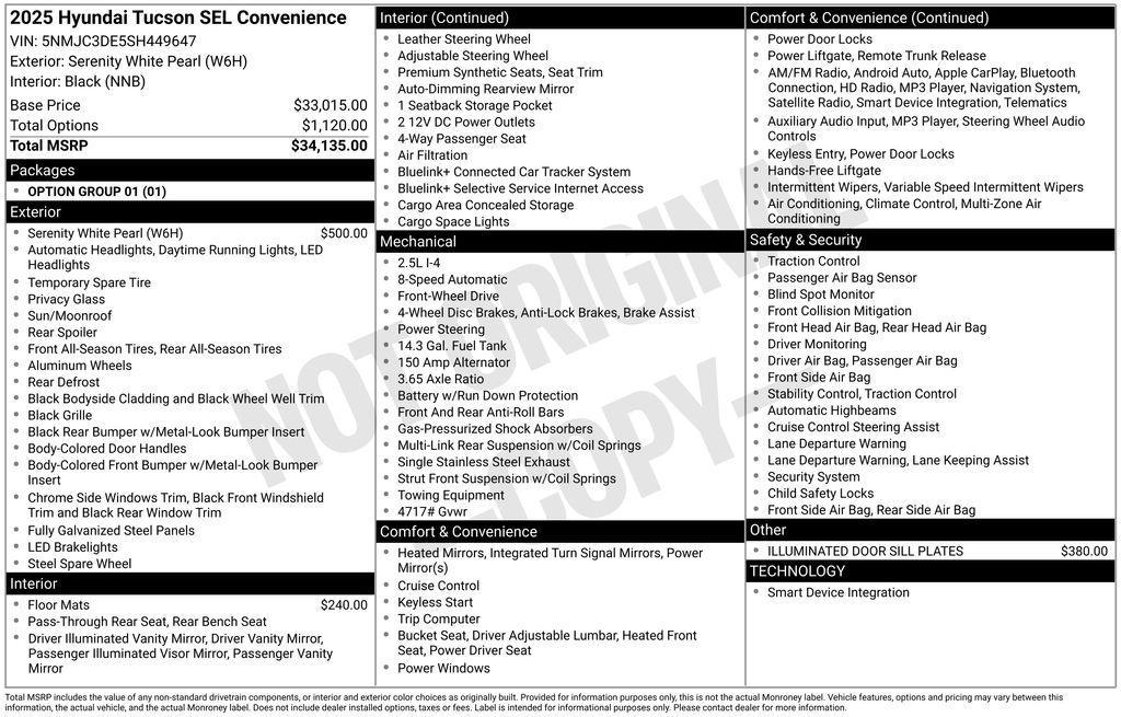 used 2025 Hyundai Tucson car, priced at $29,000
