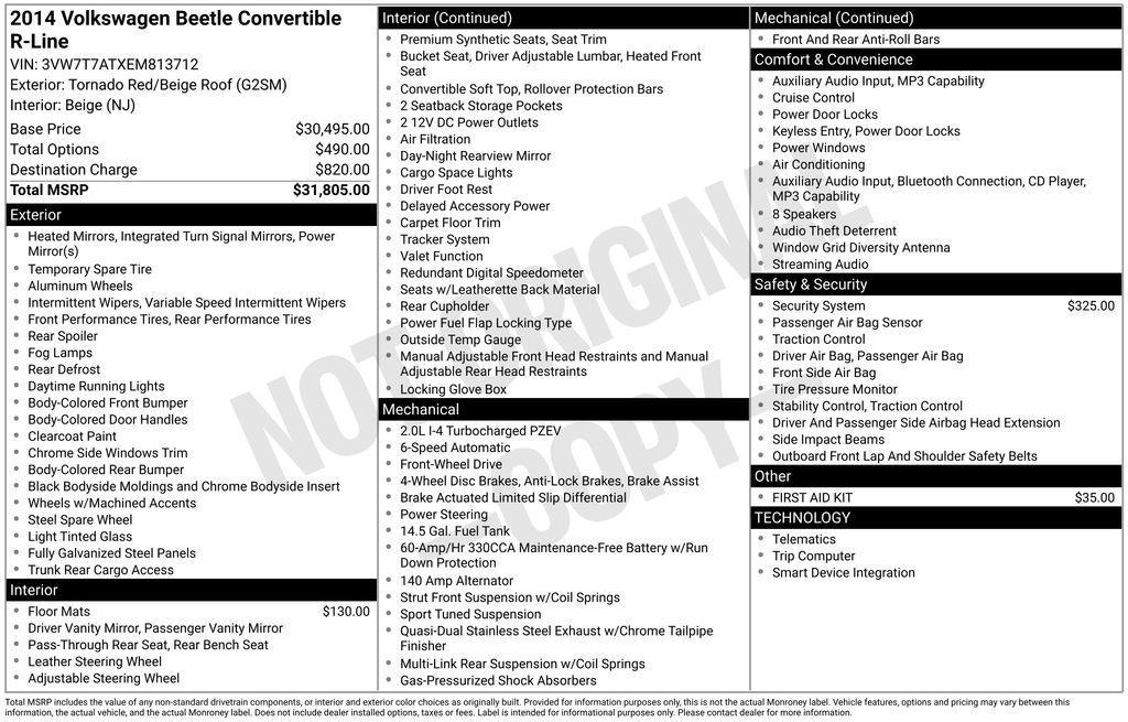 used 2014 Volkswagen Beetle car, priced at $13,799