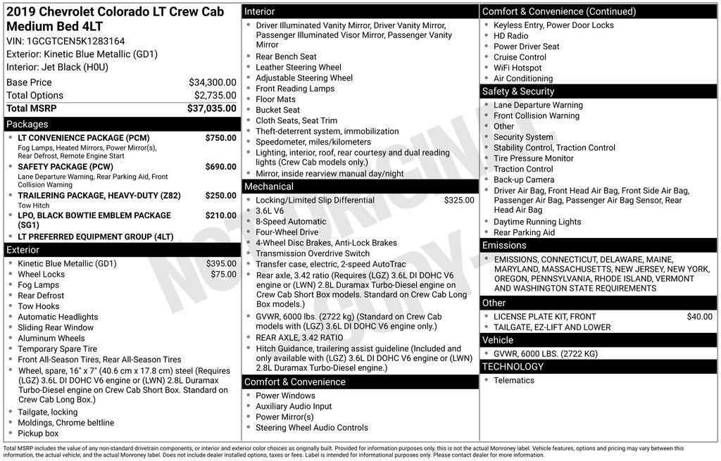 used 2019 Chevrolet Colorado car, priced at $25,000