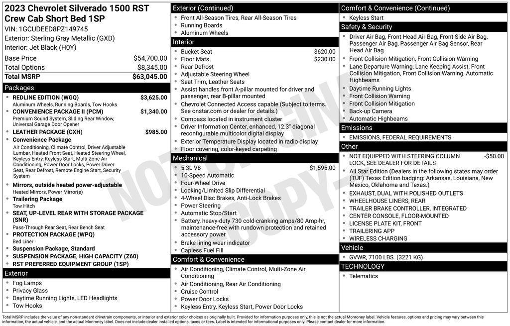 used 2023 Chevrolet Silverado 1500 car, priced at $44,901