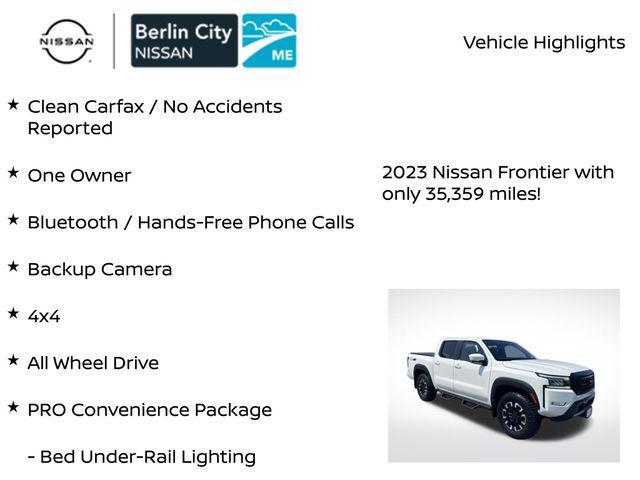 used 2023 Nissan Frontier car, priced at $35,118