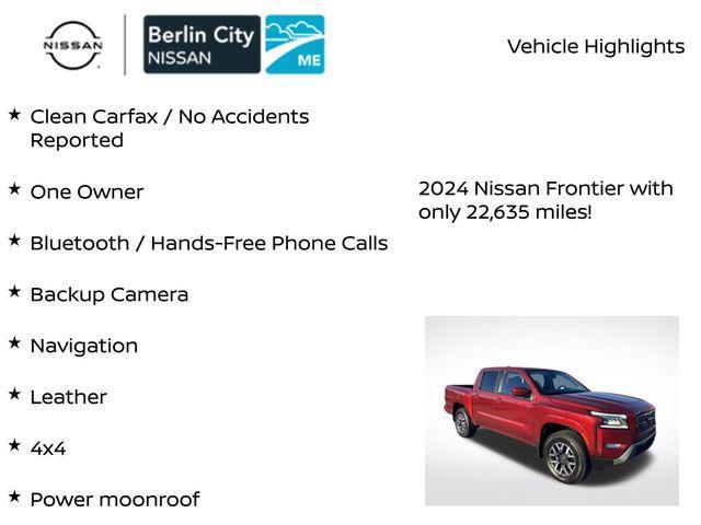 used 2024 Nissan Frontier car, priced at $36,851