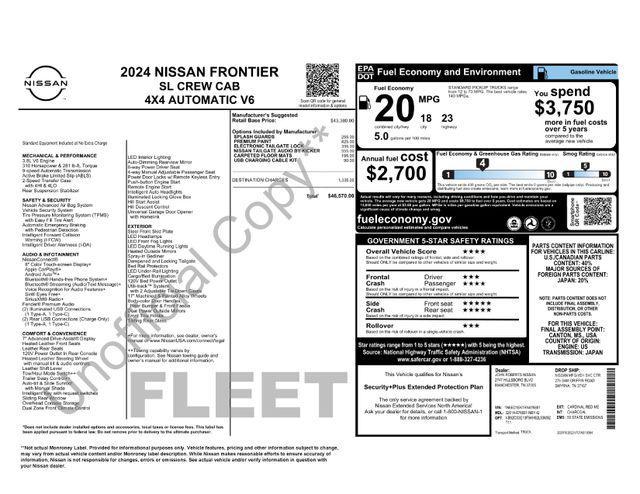 used 2024 Nissan Frontier car, priced at $36,851