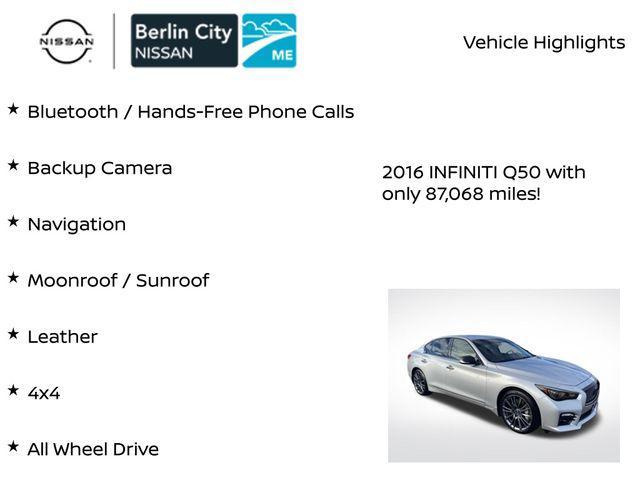 used 2016 INFINITI Q50 car, priced at $18,995