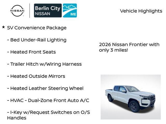 new 2026 Nissan Frontier car, priced at $40,305