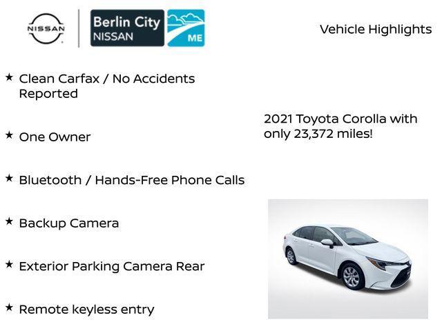 used 2021 Toyota Corolla car, priced at $19,738