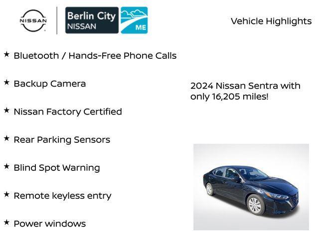 used 2024 Nissan Sentra car, priced at $18,656