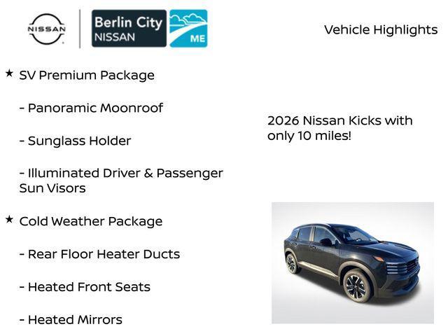 new 2026 Nissan Kicks car, priced at $27,757