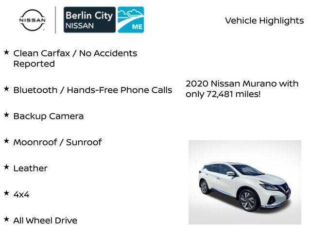 used 2020 Nissan Murano car, priced at $20,818