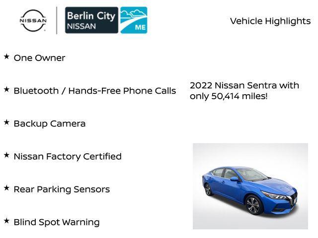 used 2022 Nissan Sentra car, priced at $16,329