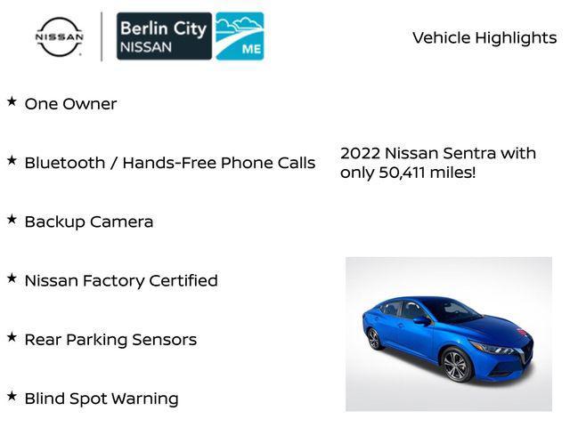 used 2022 Nissan Sentra car, priced at $17,920