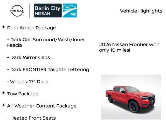 new 2026 Nissan Frontier car, priced at $40,249