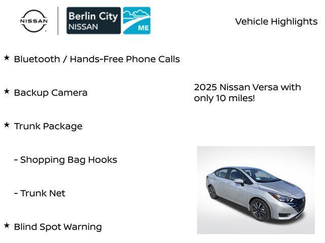 new 2025 Nissan Versa car, priced at $18,450
