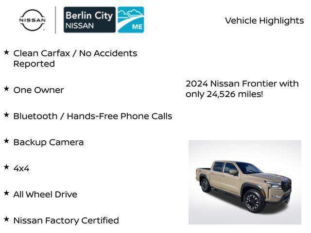 used 2024 Nissan Frontier car, priced at $36,004