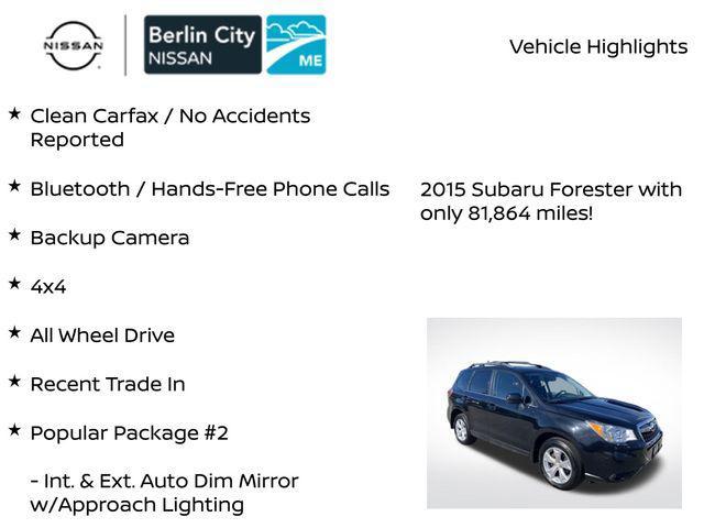 used 2015 Subaru Forester car, priced at $13,527