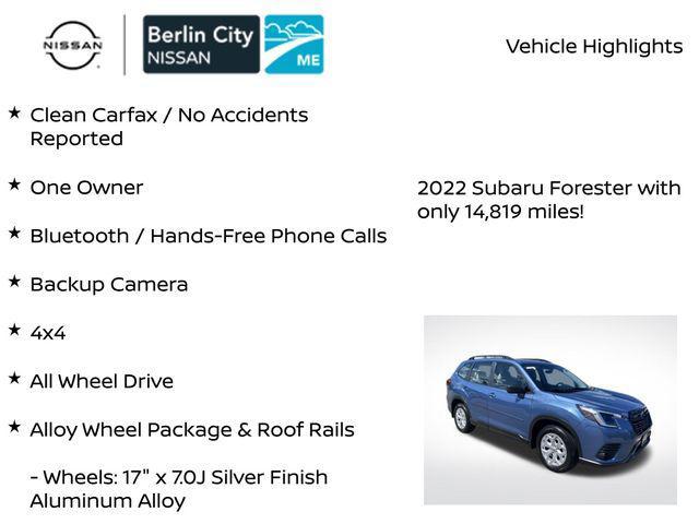 used 2022 Subaru Forester car, priced at $25,640