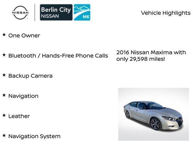 used 2016 Nissan Maxima car, priced at $14,774