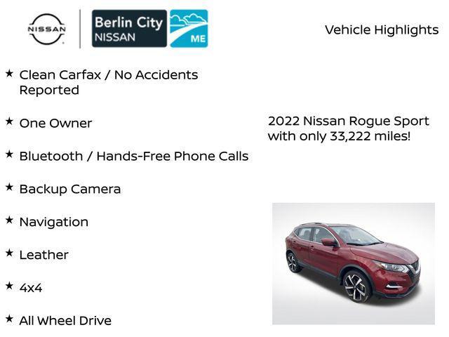 used 2022 Nissan Rogue Sport car, priced at $22,589