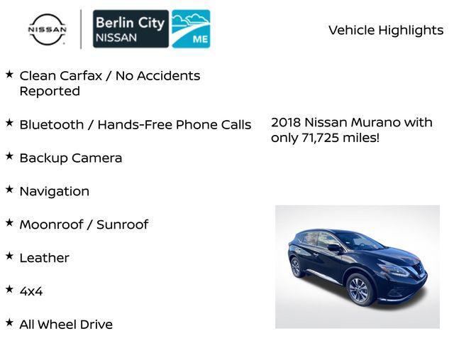 used 2018 Nissan Murano car, priced at $18,129