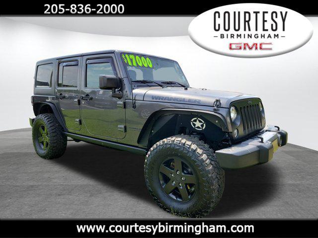 used 2017 Jeep Wrangler Unlimited car, priced at $17,000