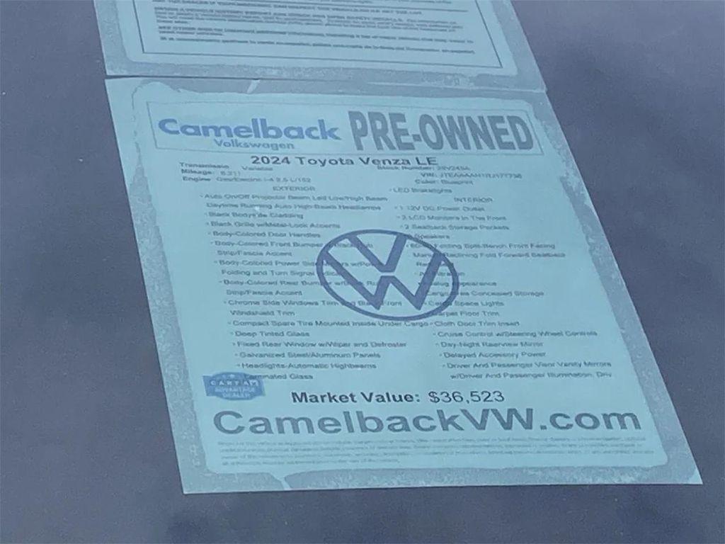 used 2024 Toyota Venza car, priced at $35,466