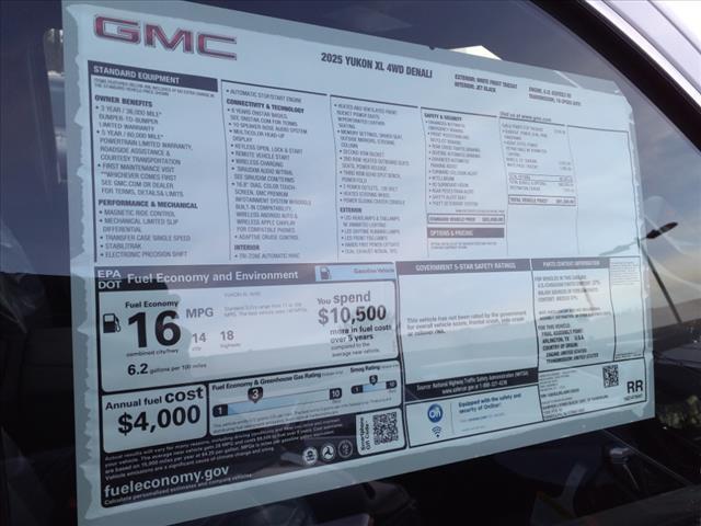 new 2025 GMC Yukon XL car, priced at $91,360