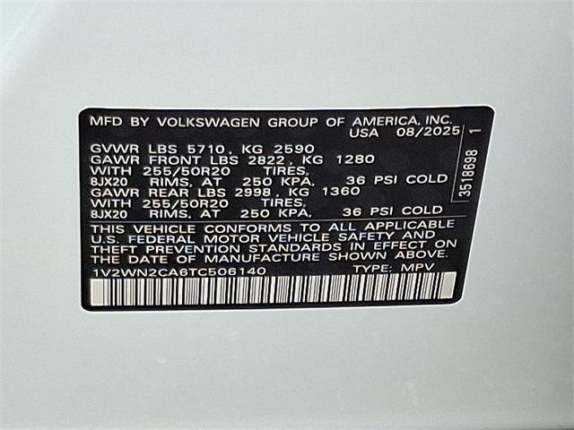 new 2026 Volkswagen Atlas car, priced at $47,573