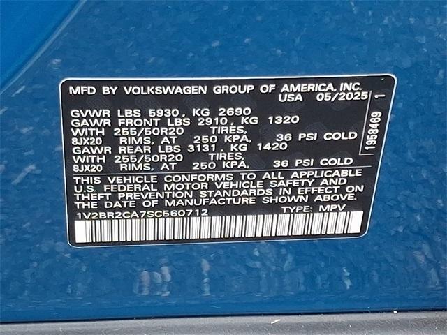 new 2025 Volkswagen Atlas car, priced at $51,534