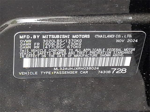 new 2024 Mitsubishi Mirage car, priced at $18,175