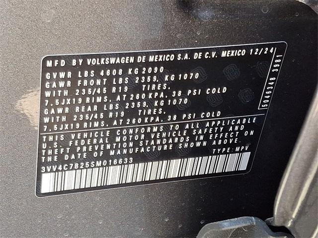 new 2025 Volkswagen Taos car, priced at $37,561