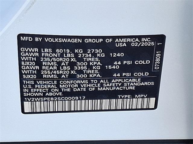 new 2025 Volkswagen ID.4 car, priced at $56,356