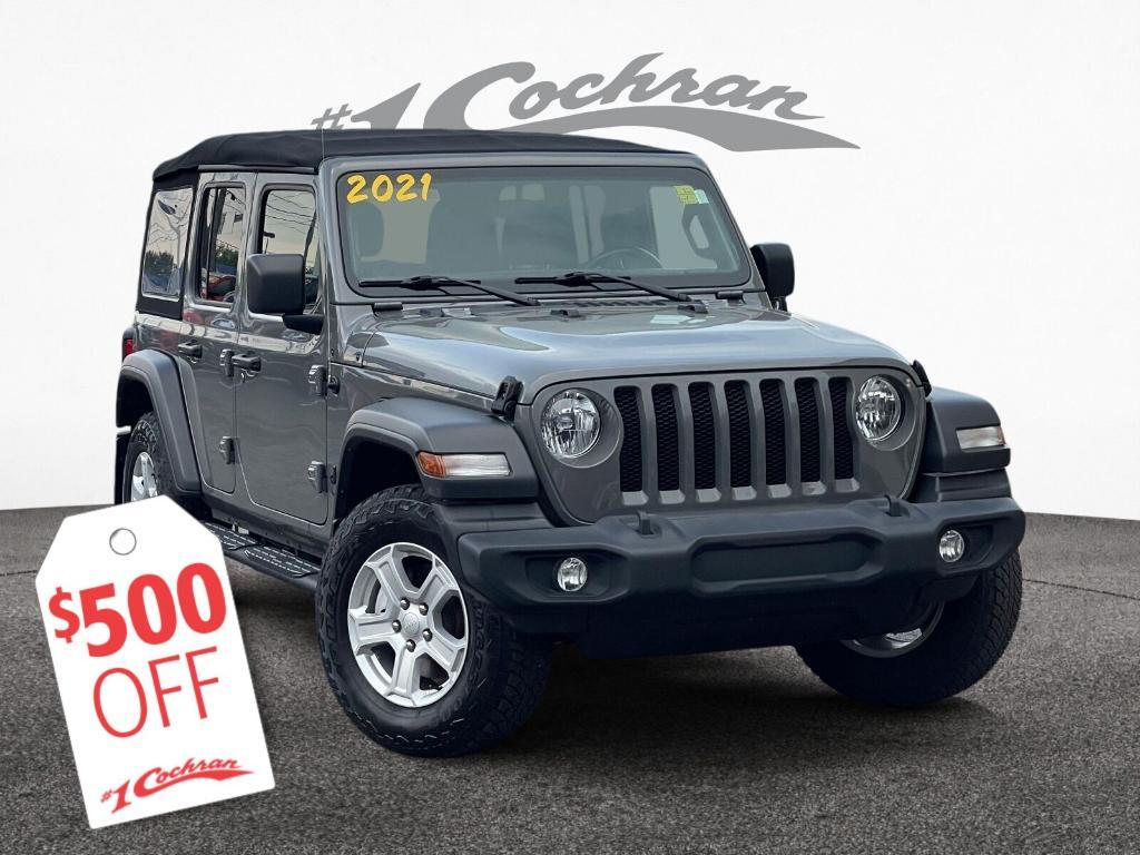 used 2021 Jeep Wrangler Unlimited car, priced at $25,499