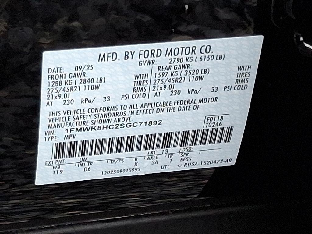 new 2025 Ford Explorer car, priced at $61,600