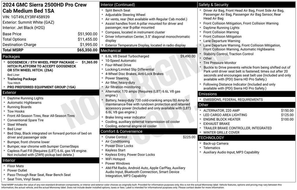 used 2024 GMC Sierra 2500 car, priced at $53,427