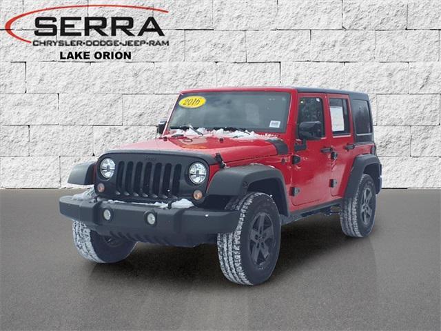 used 2016 Jeep Wrangler Unlimited car, priced at $18,000