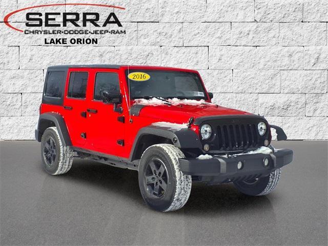 used 2016 Jeep Wrangler Unlimited car, priced at $18,000