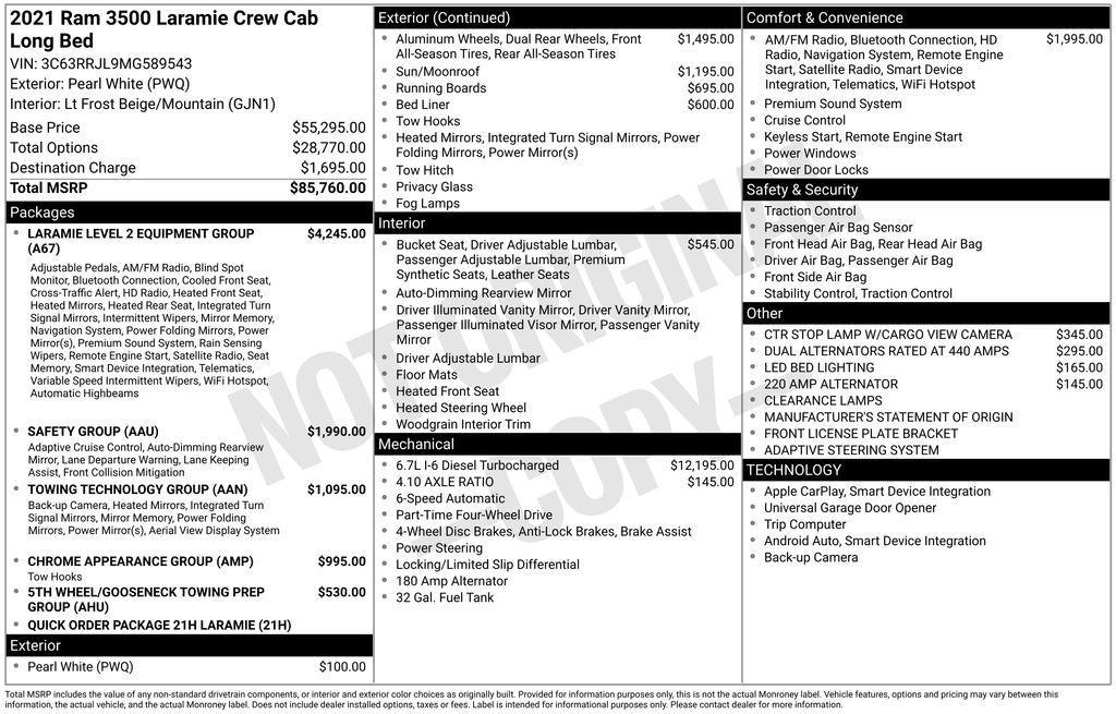 used 2021 Ram 3500 car