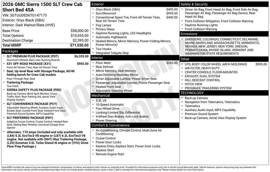 new 2026 GMC Sierra 1500 car, priced at $63,680