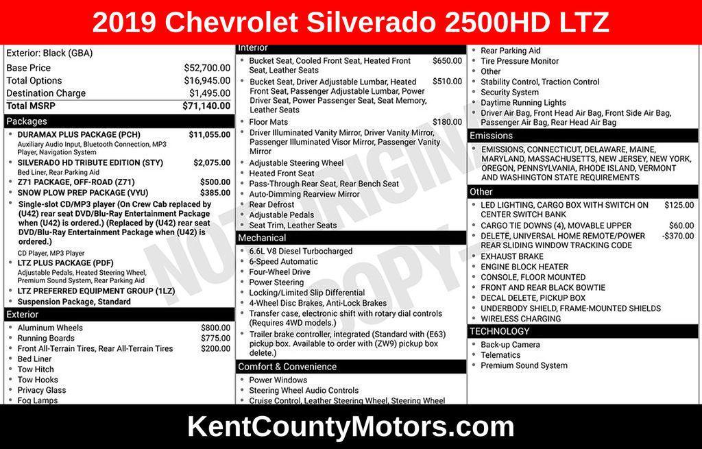 used 2019 Chevrolet Silverado 2500 car, priced at $45,000