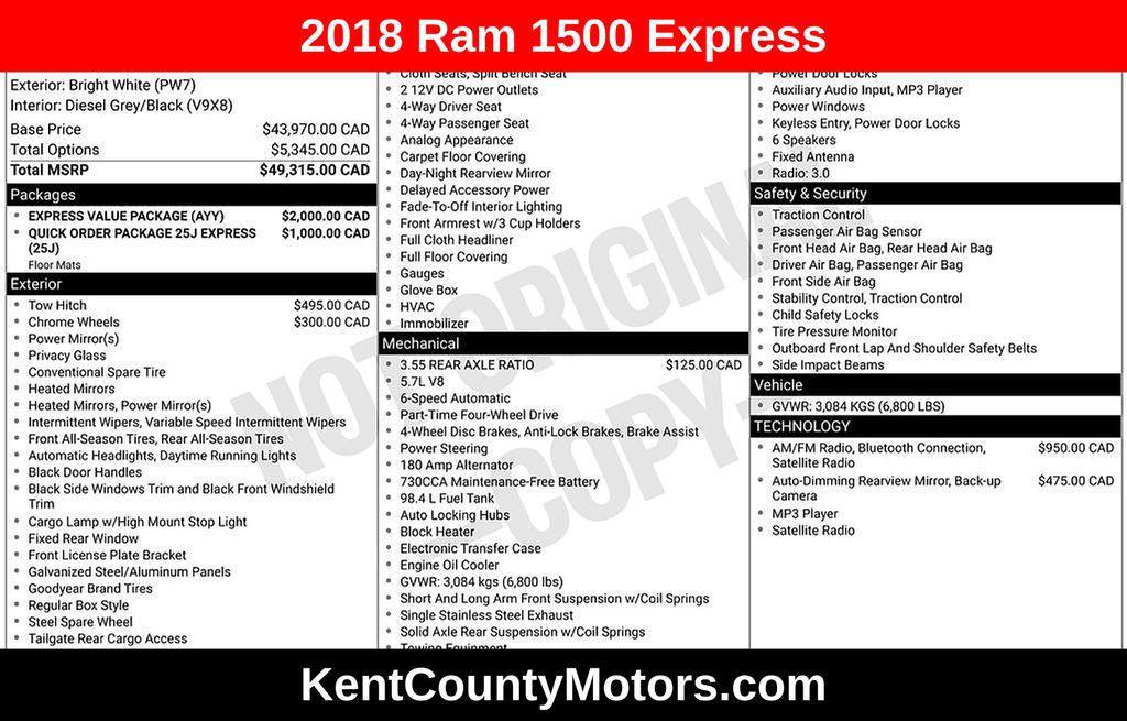 used 2018 Ram 1500 car, priced at $23,500
